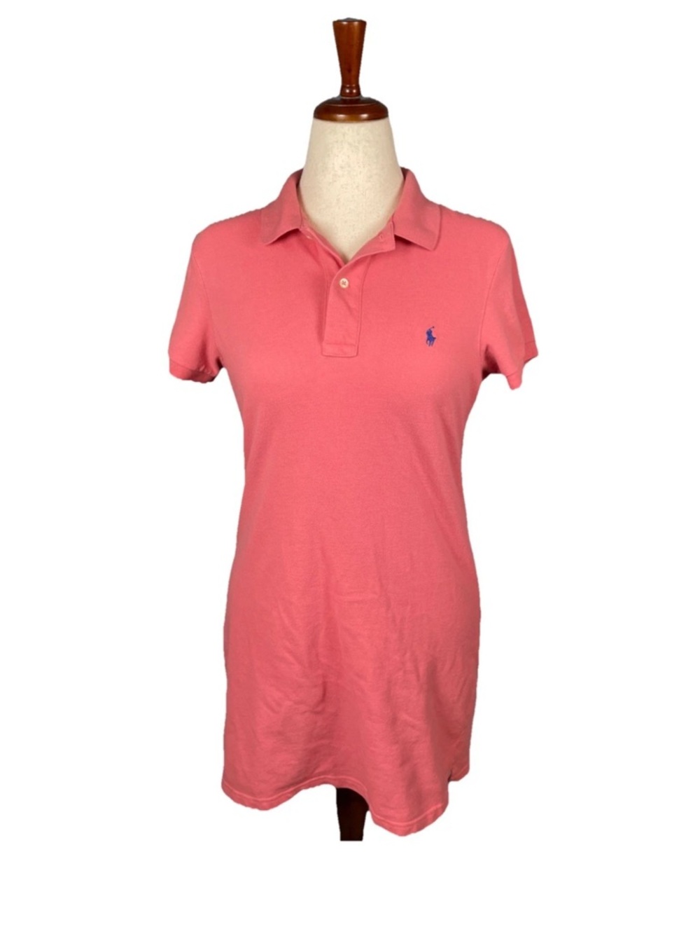 Ralph Lauren Polo Sport Shirt Dress Coral Preppy Classic Old Money Tennis Large